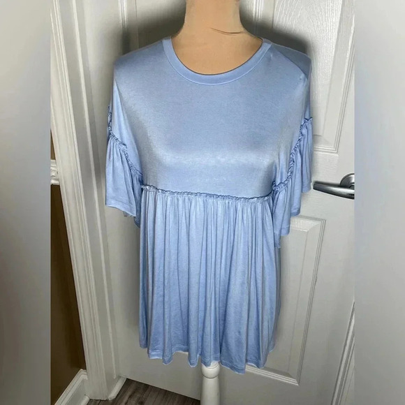 Altar'd State‎ Babydoll Tunic Top in Blue XS New - Picture 6 of 7